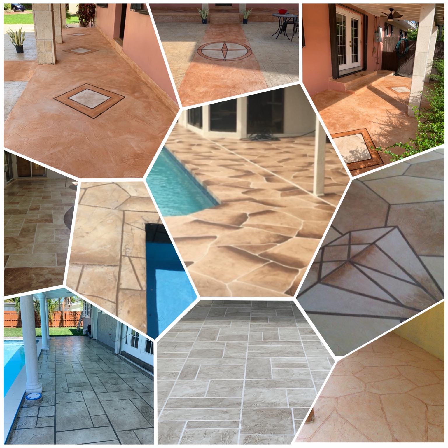 Decorative concrete and pool deck project